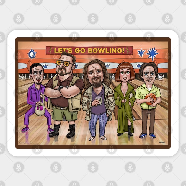 The Big Lebowski Sticker by mcillustrator